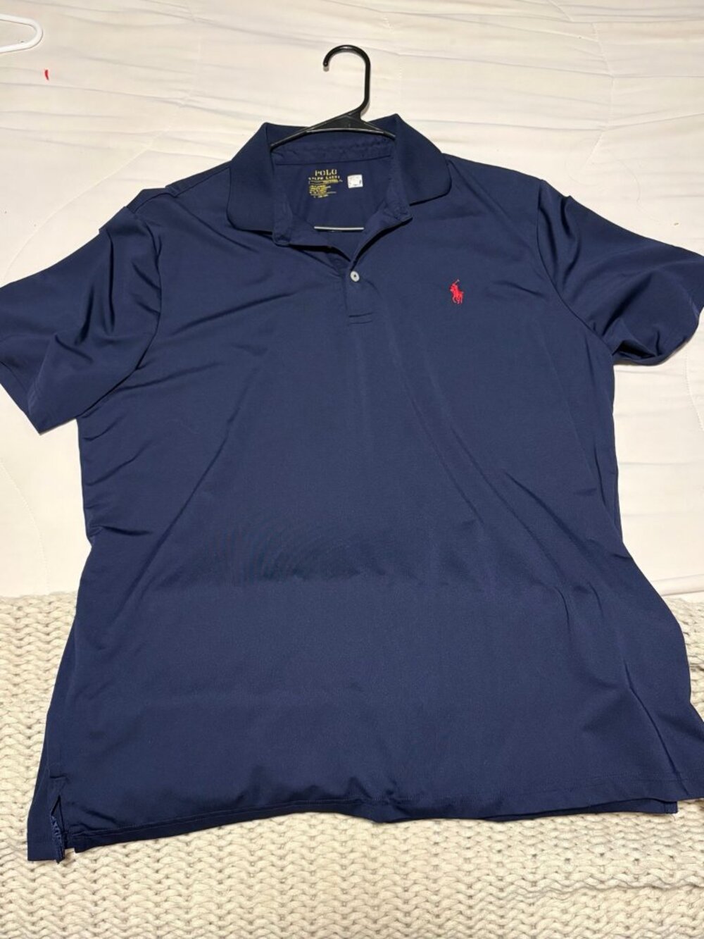 Polo Ralph Lauren Performance Polo Men's Large Navy Red Pony